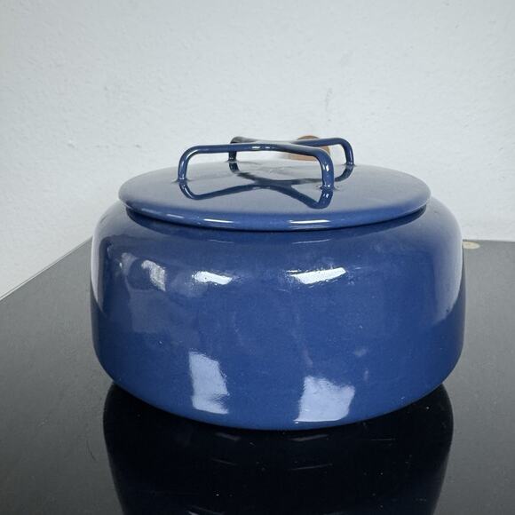 Dansk Kobenstyle Enamelware - Blue - Fondue Pot no base - 7" MCM - Picture 7 of 15